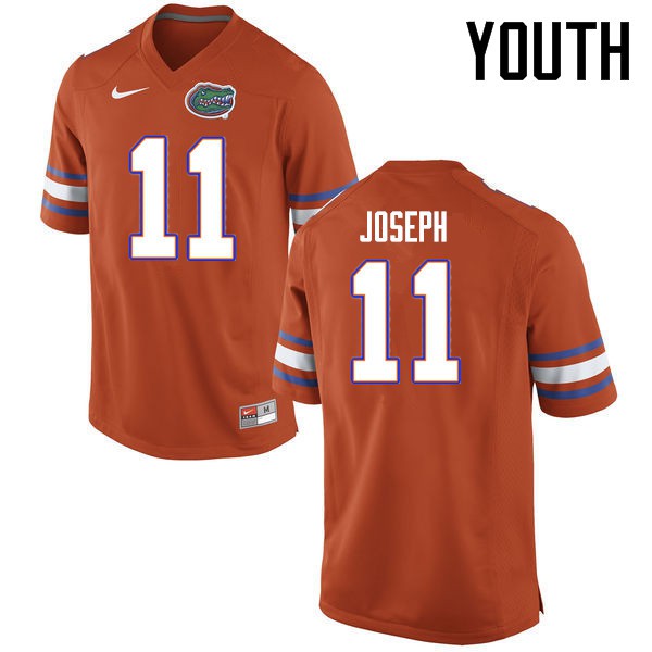 Florida Gators Youth #11 Vosean Joseph College Football Jersey Orange